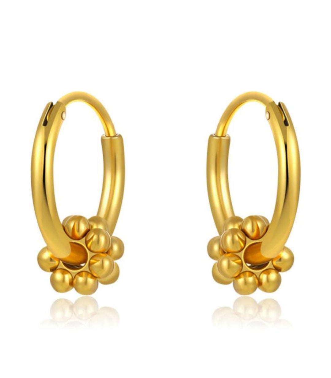Aretes ear loops beaded