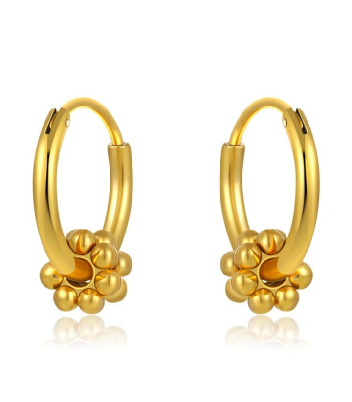 Aretes ear loops beaded