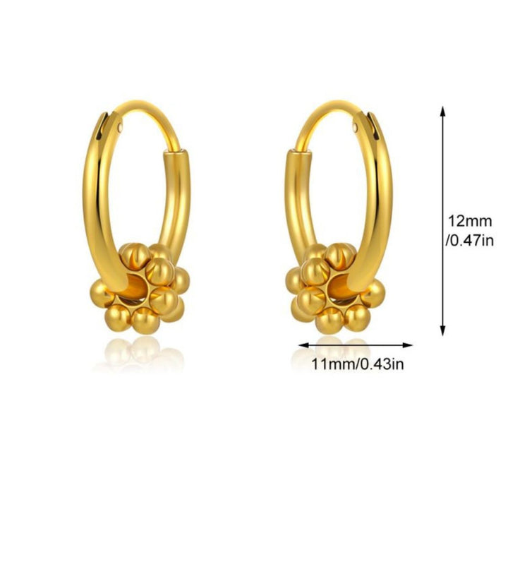 Aretes ear loops beaded