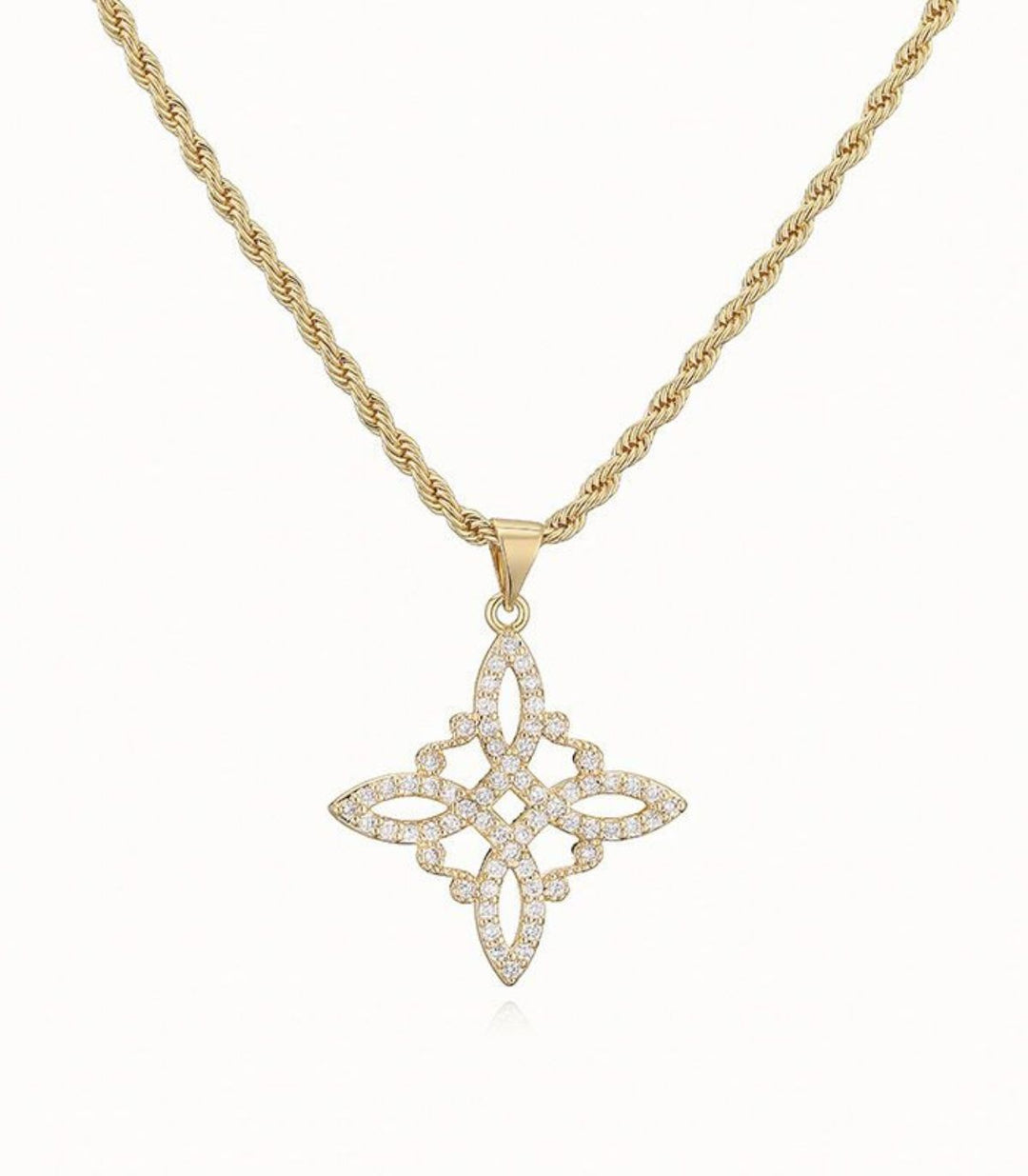 Collar dorado nudo de bruja