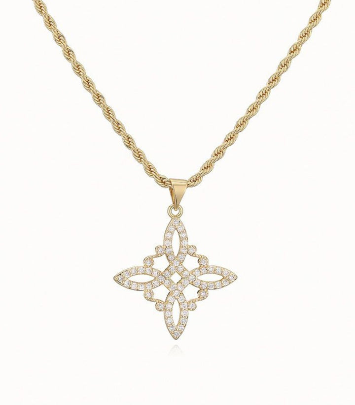 Collar dorado nudo de bruja