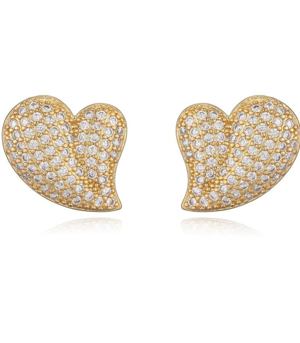 Aretes dorados con zirconias