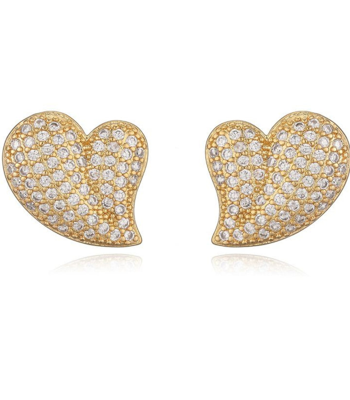 Aretes dorados con zirconias