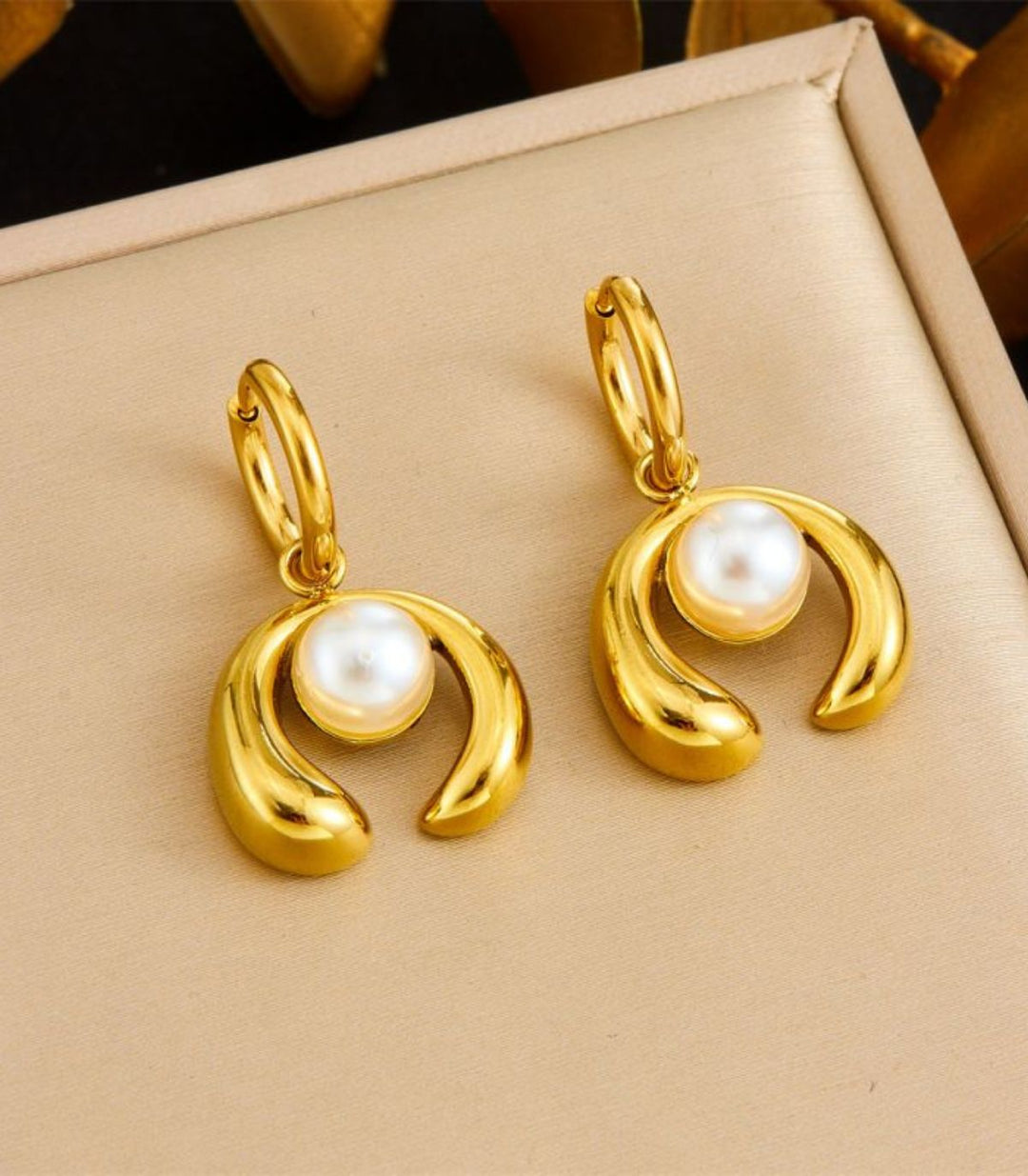 Aretes con perlas