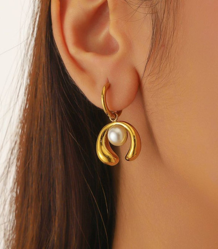 Aretes con perlas