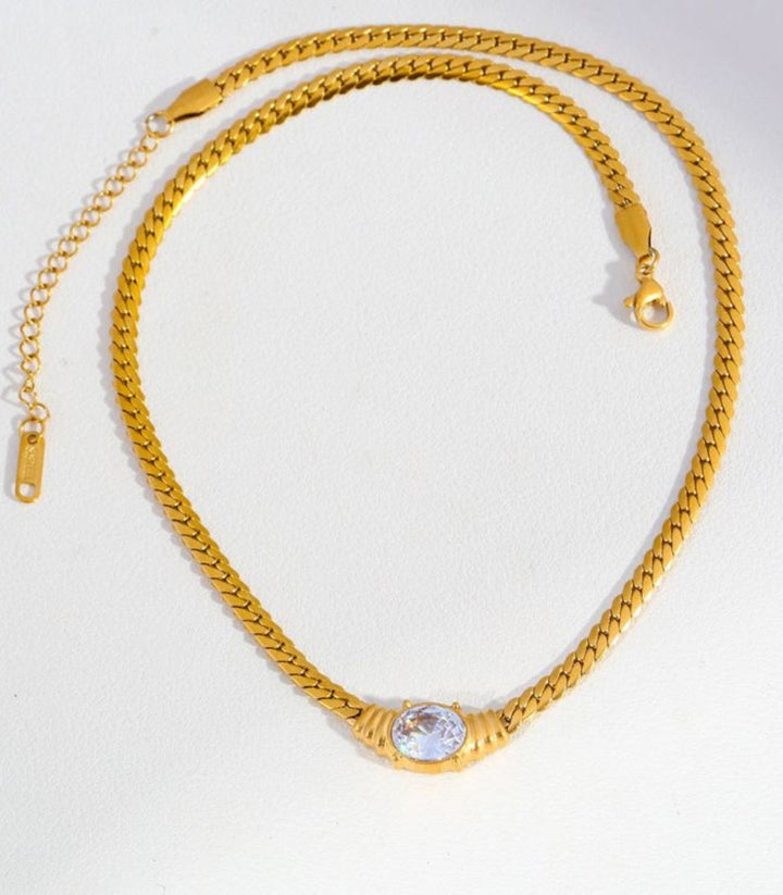 Collar white oval