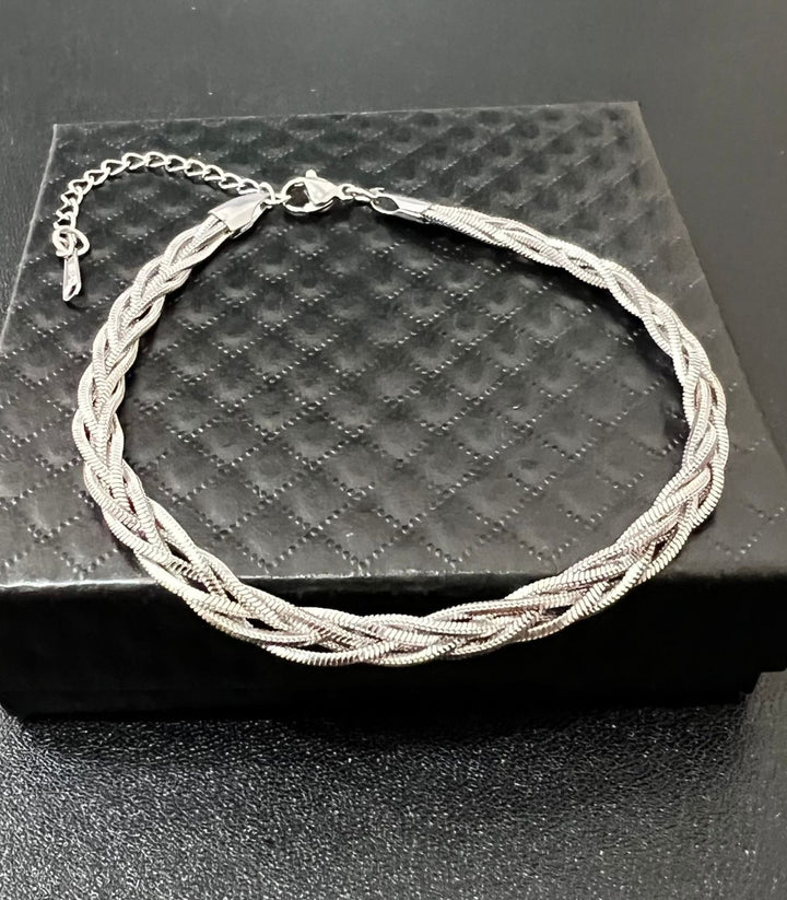 Tobillera silver twist