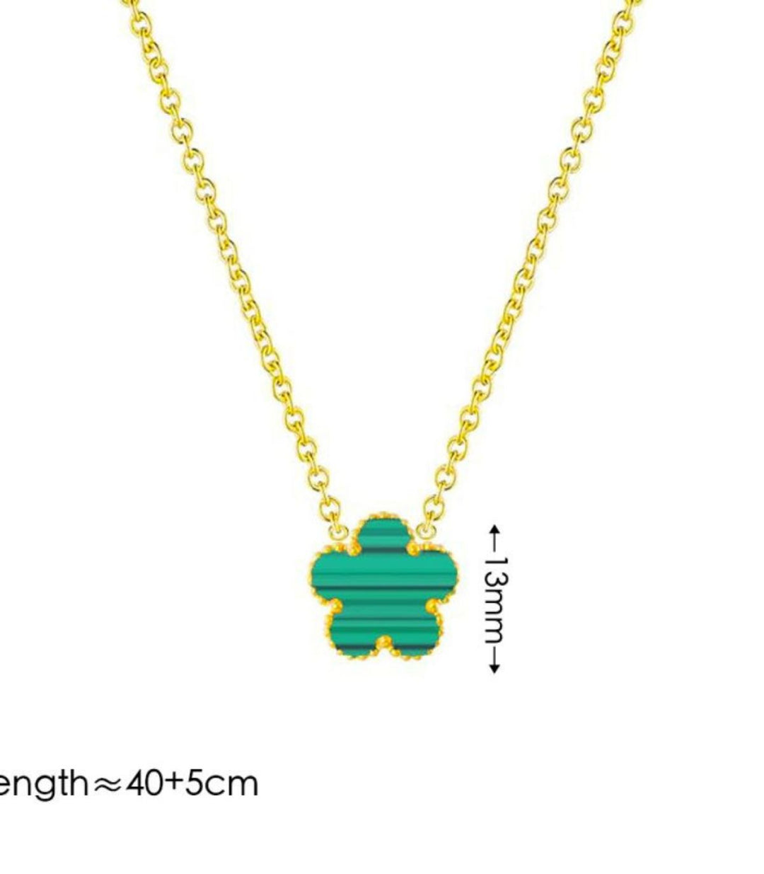 Collar flor verde
