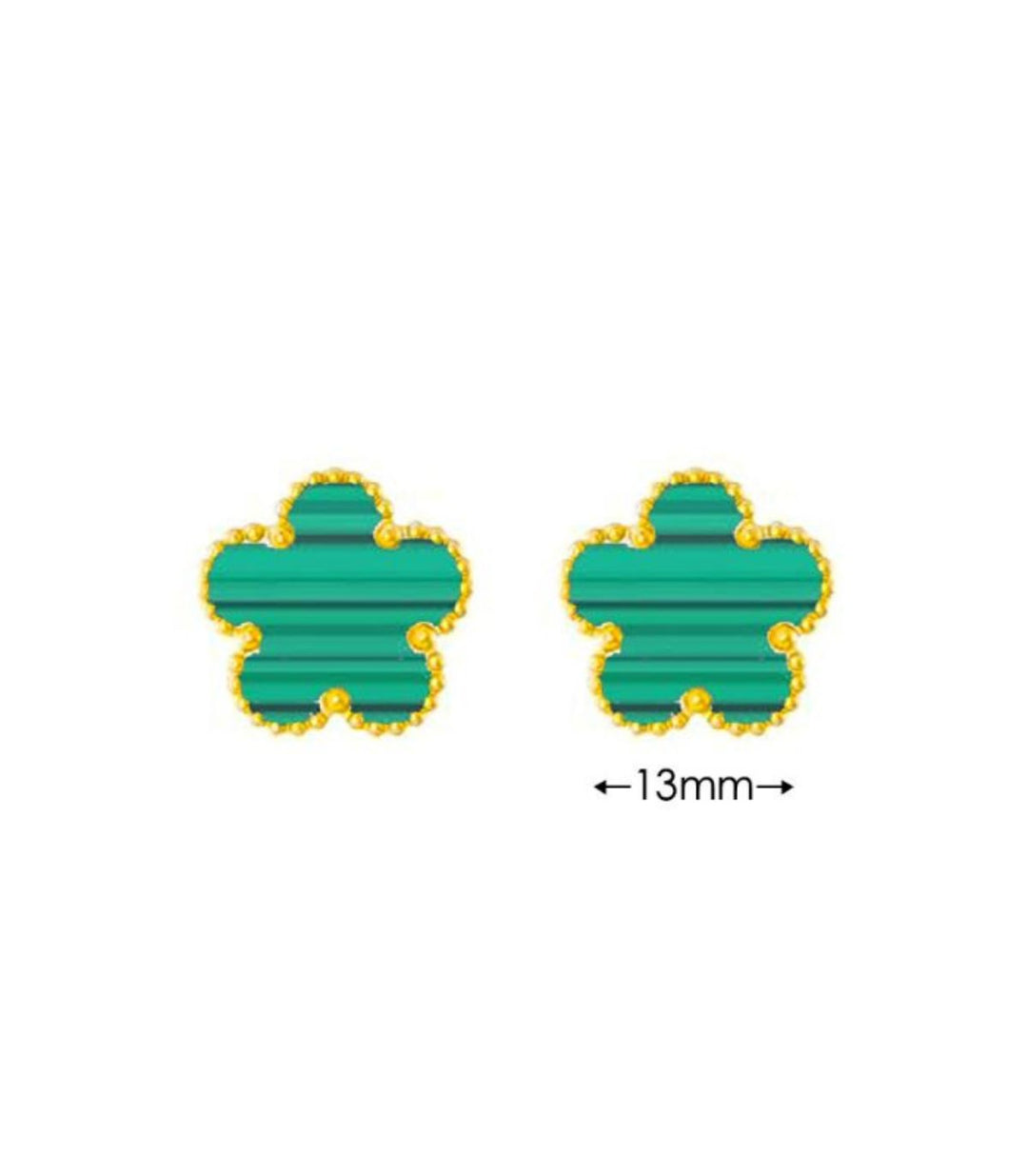 Aretes flor verde