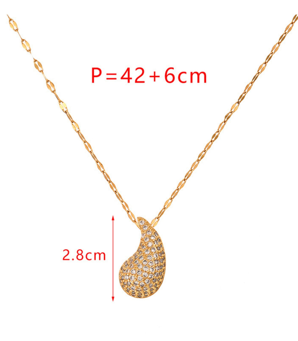 Collar gold zirconium drop