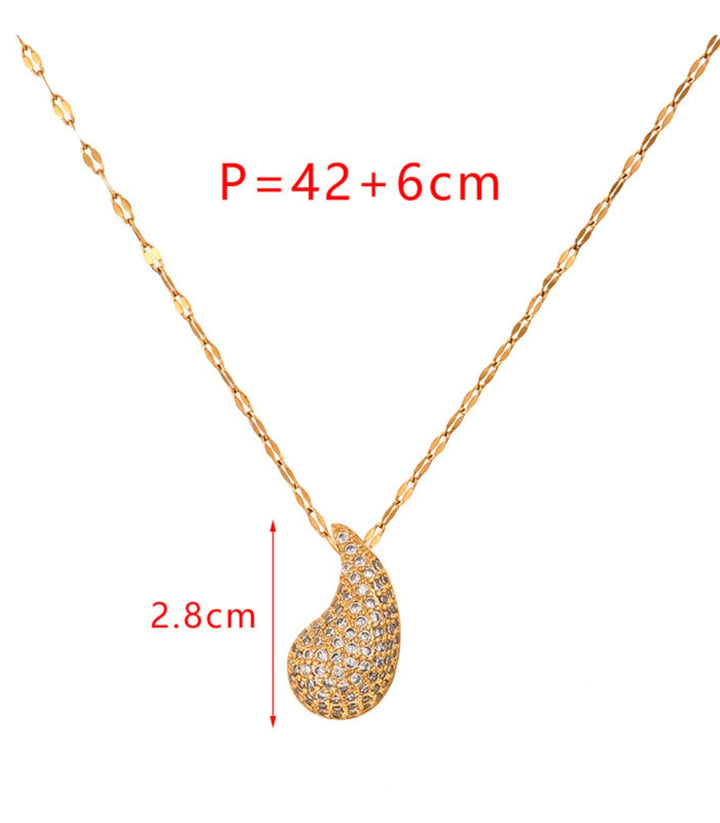 Collar gold zirconium drop