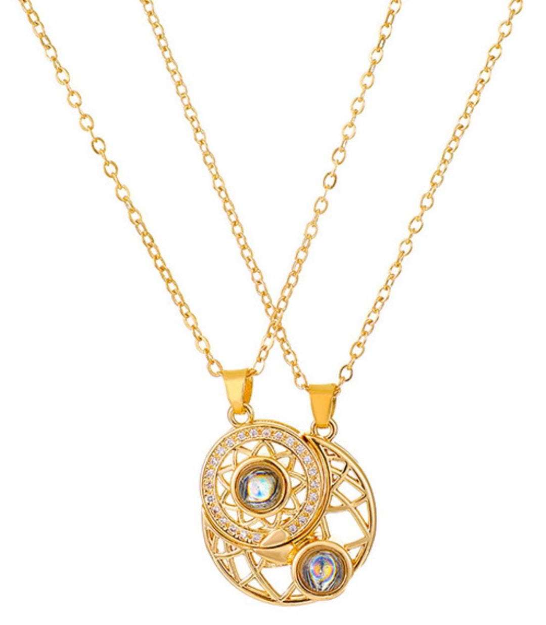 Collares magnéticos sol y luna