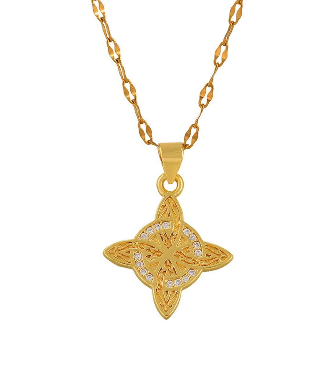 Collar 5 zircon witch's knot