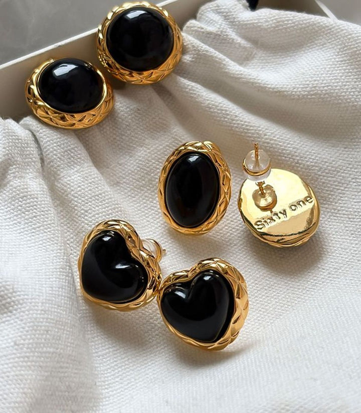 Aretes love agate heart