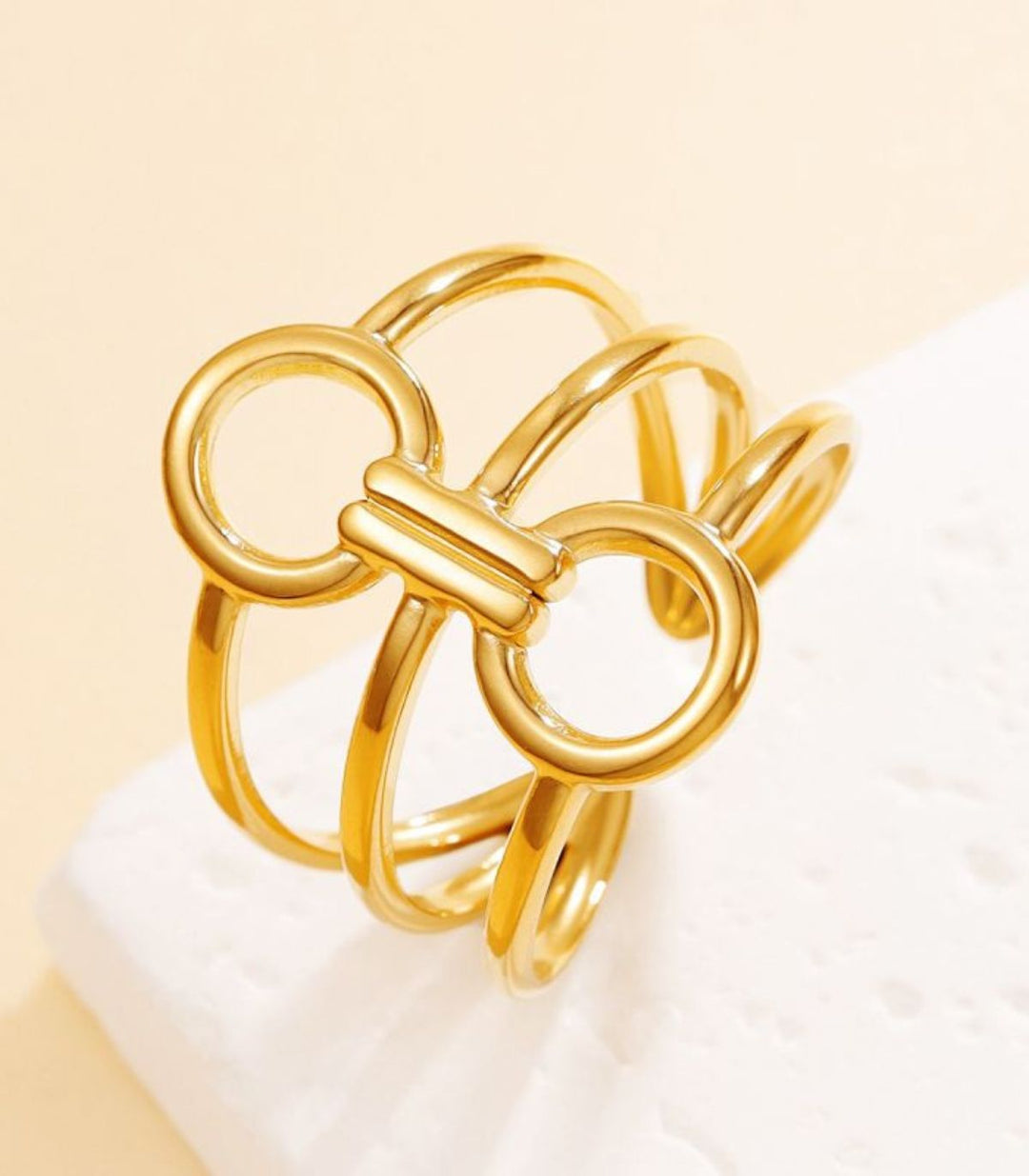 Anillo gold hollowed out