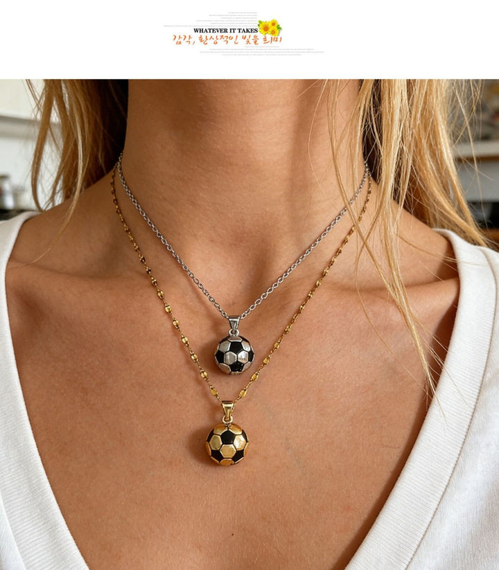 Collar gold soccer ball