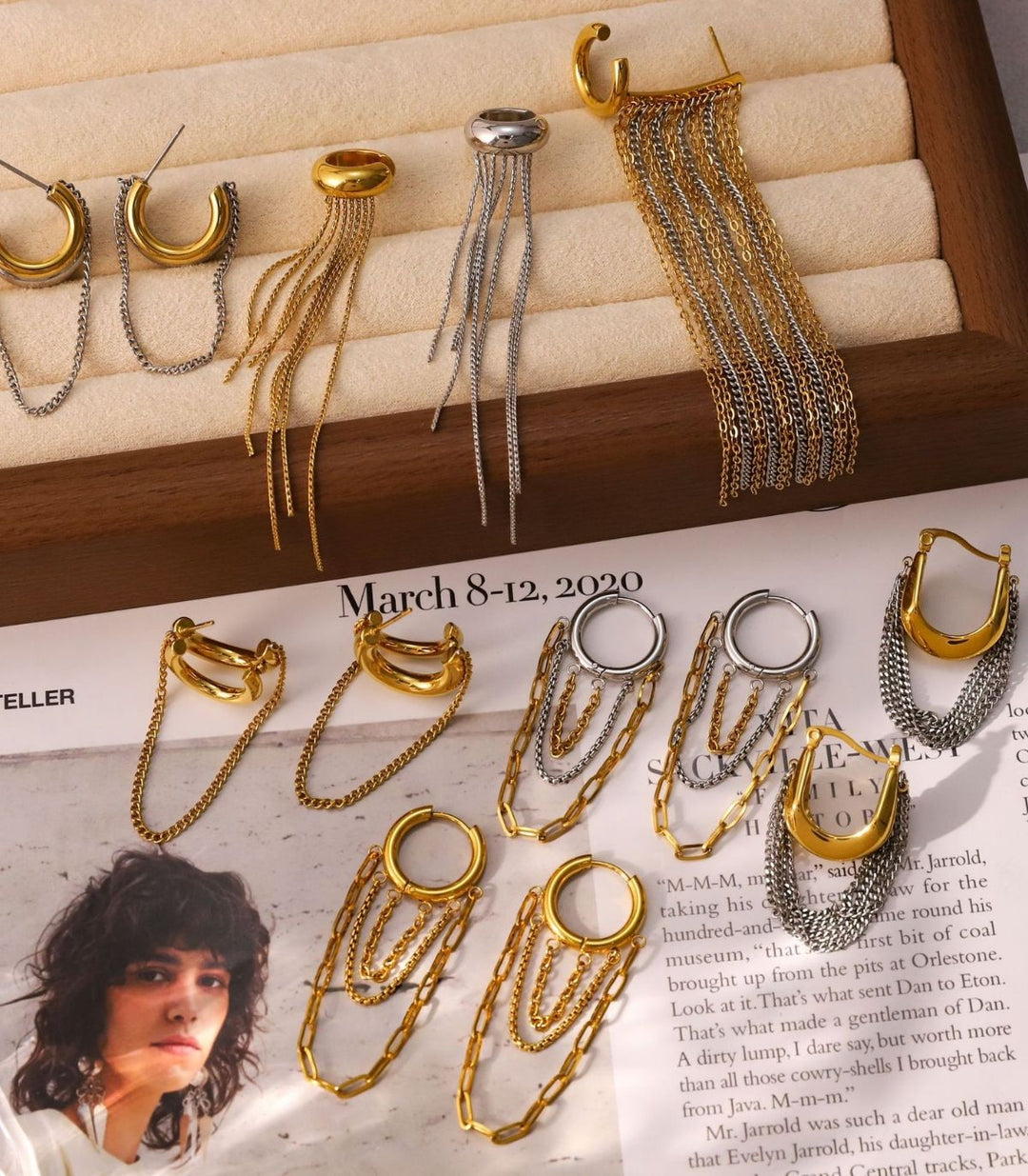 Aretes bicolor tassel