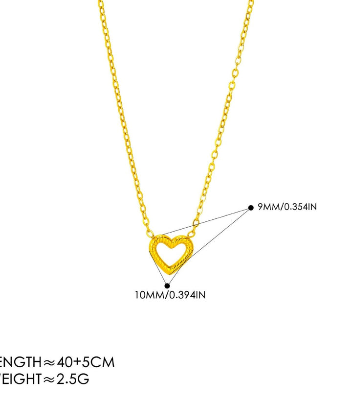Collar corazón dorado
