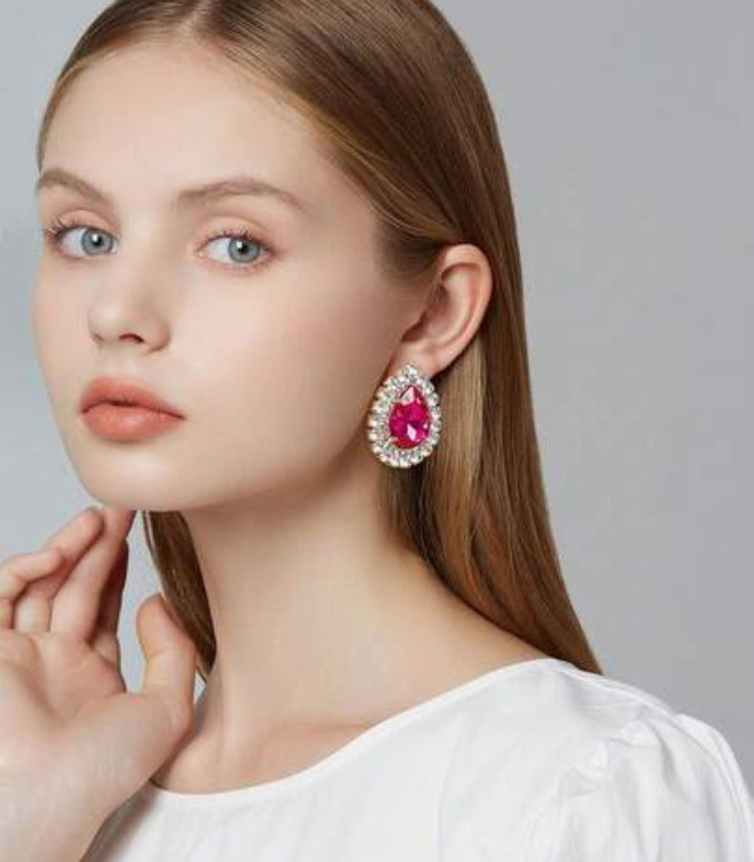 Aretes rosa red