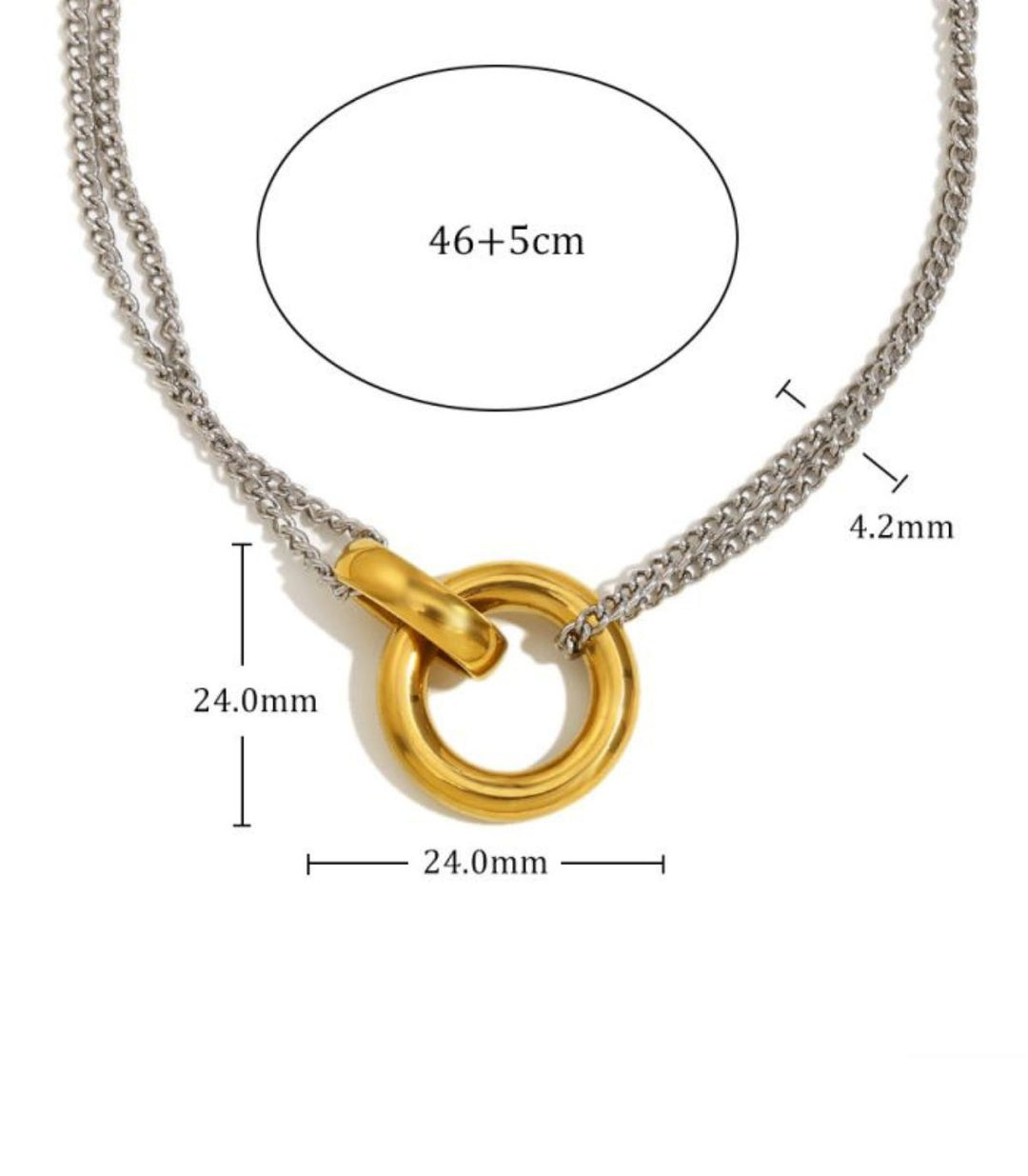 Collar bicolor doble