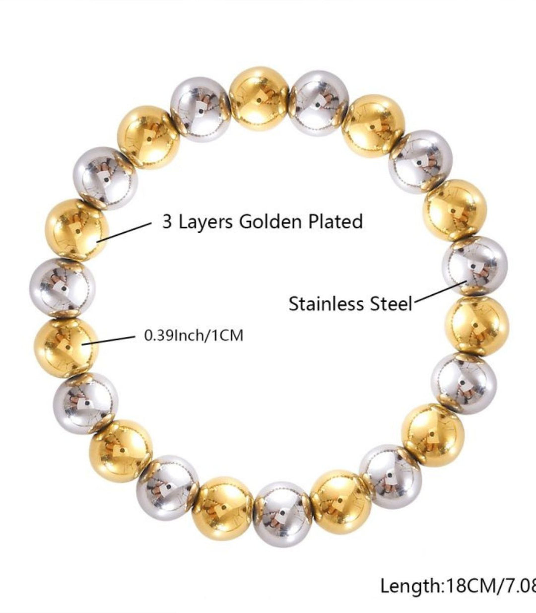 Brazalete bicolor beaded