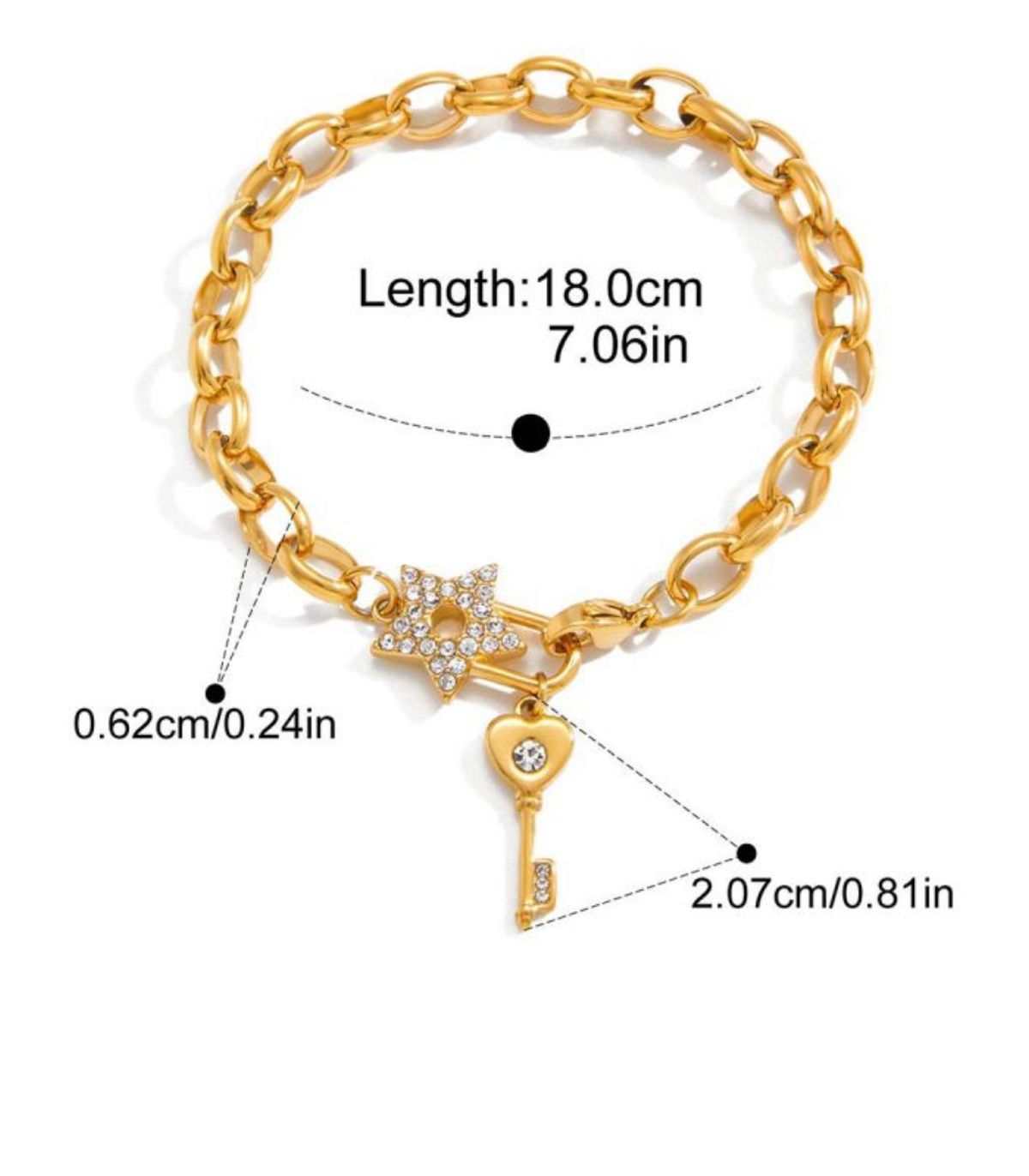 Brazalete diamond star key