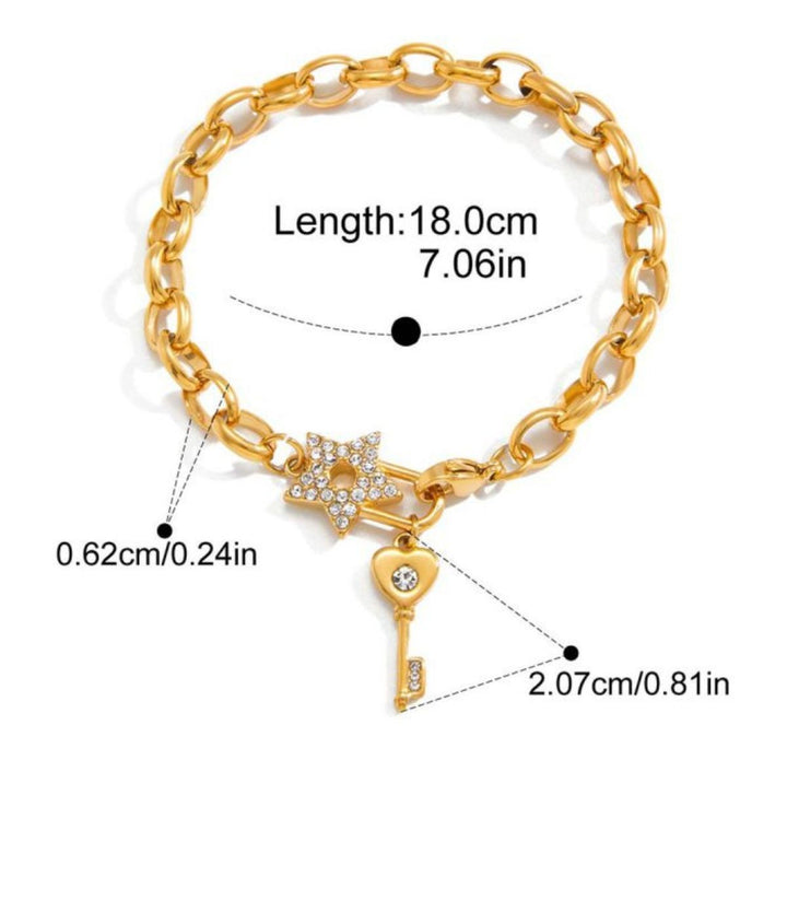 Brazalete diamond star key