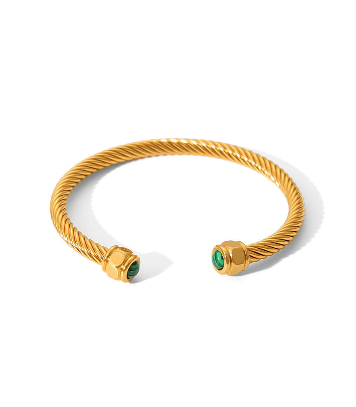 Brazalete twist natural stone
