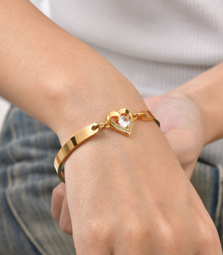 Brazalete gold Diamond Heart