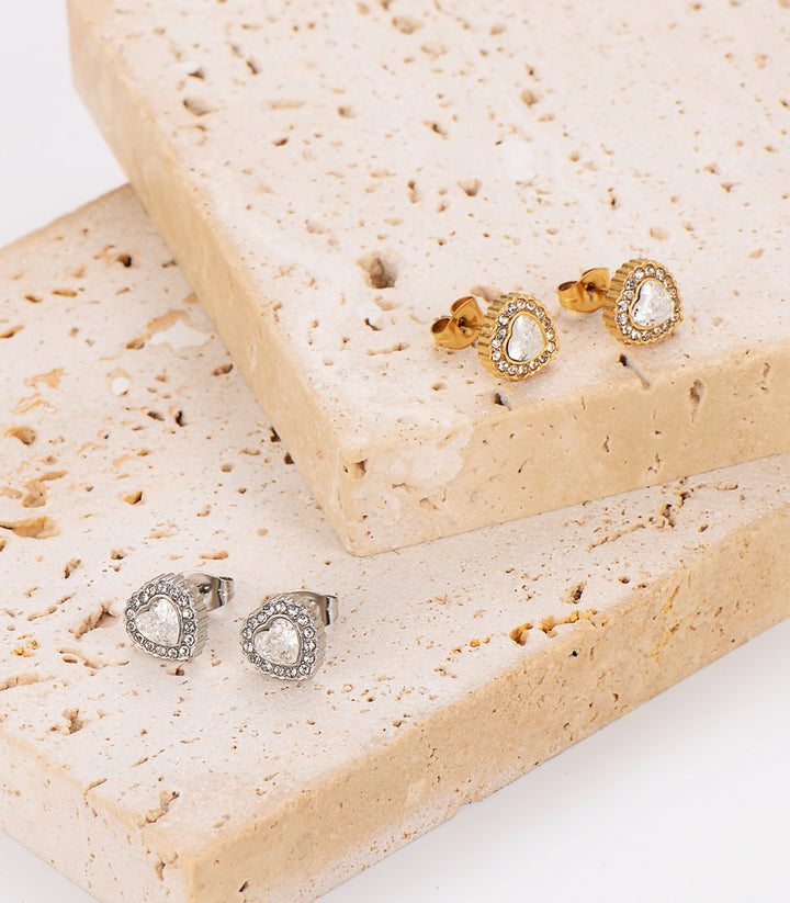Aretes Silver Heart Zircon