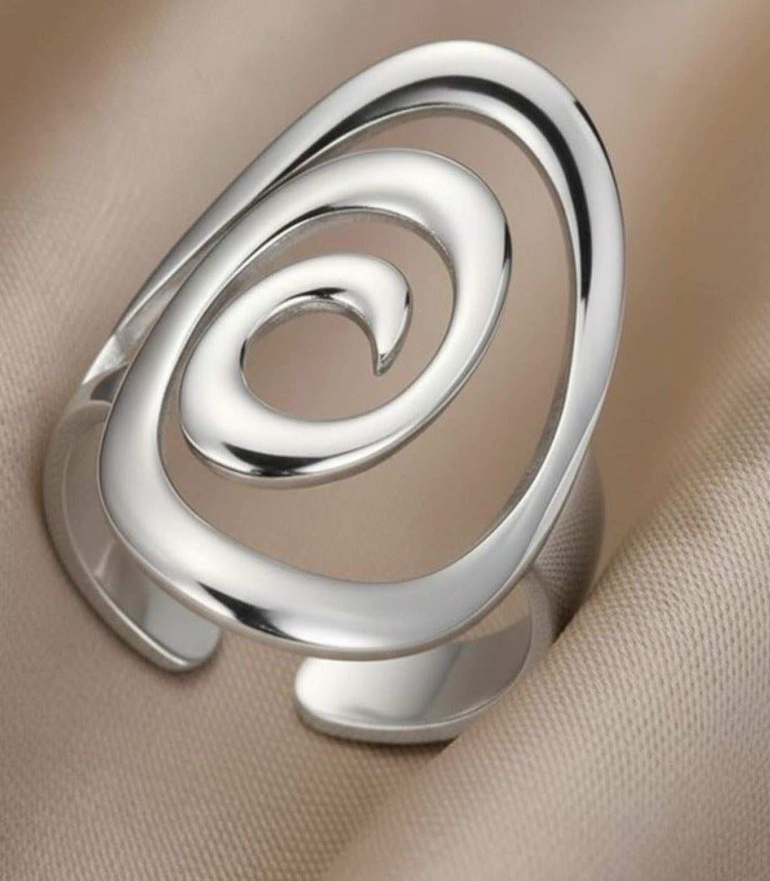 Anillo Abierto irregular plata 4