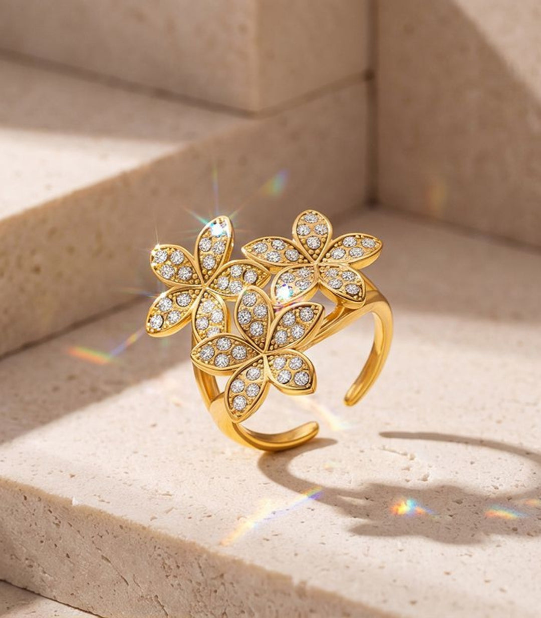 Anillo Abierto Flores