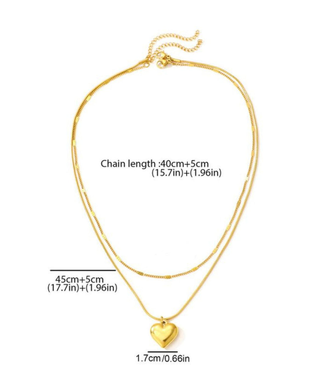 Collar doble layer dorado