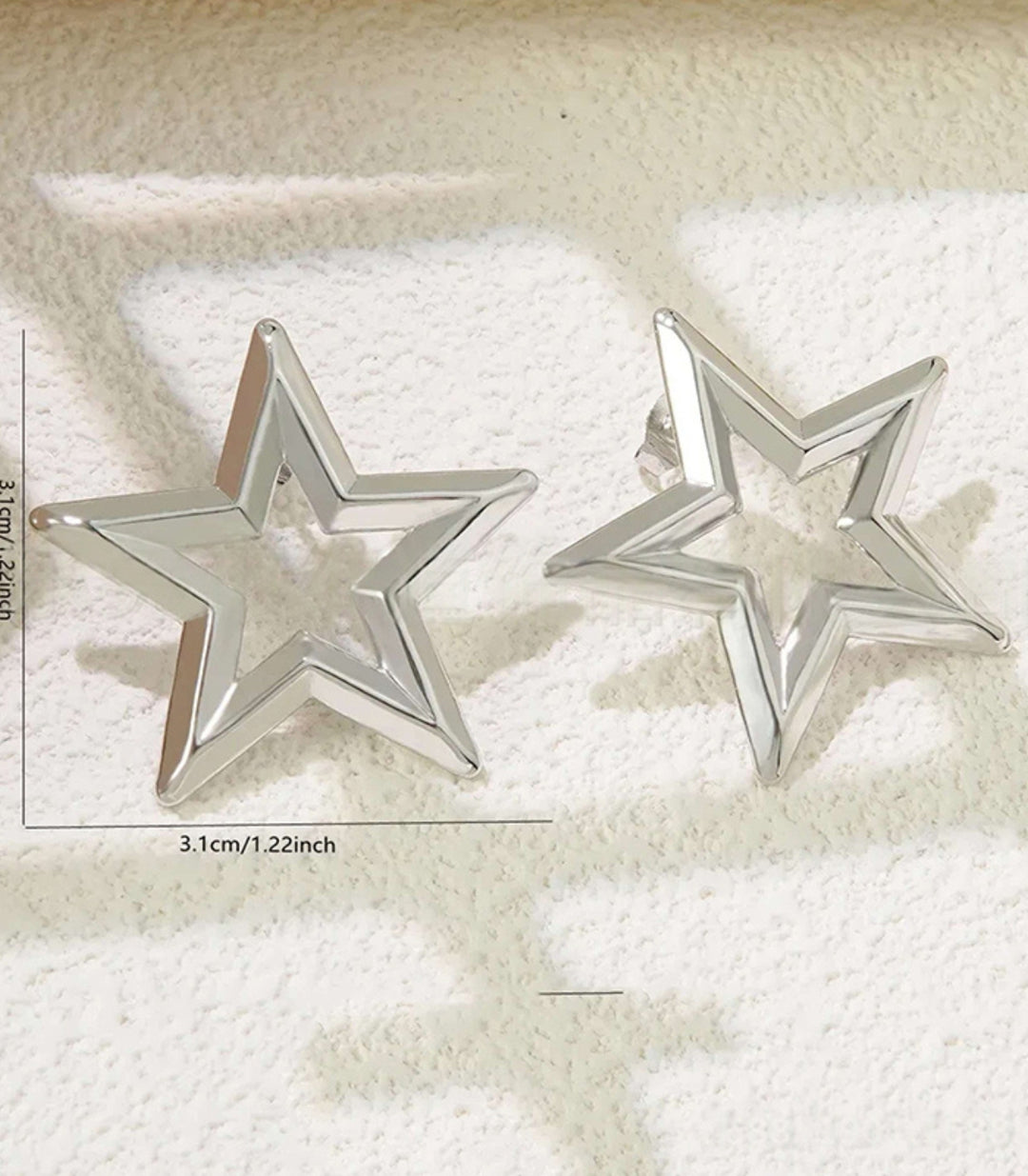 Aretes plata estrella