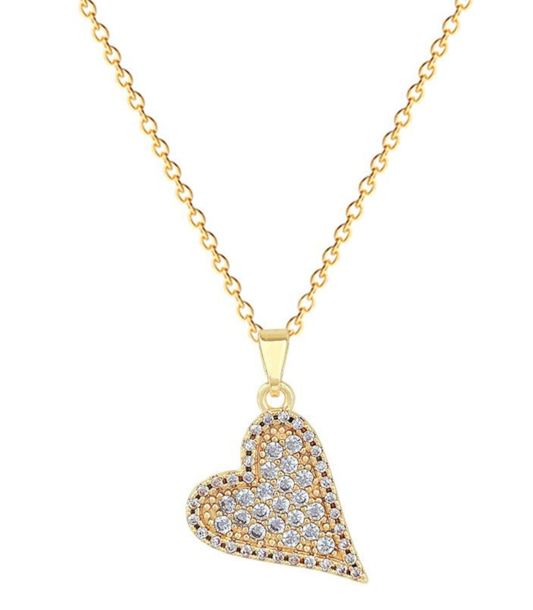 Collar corazón con zirconias