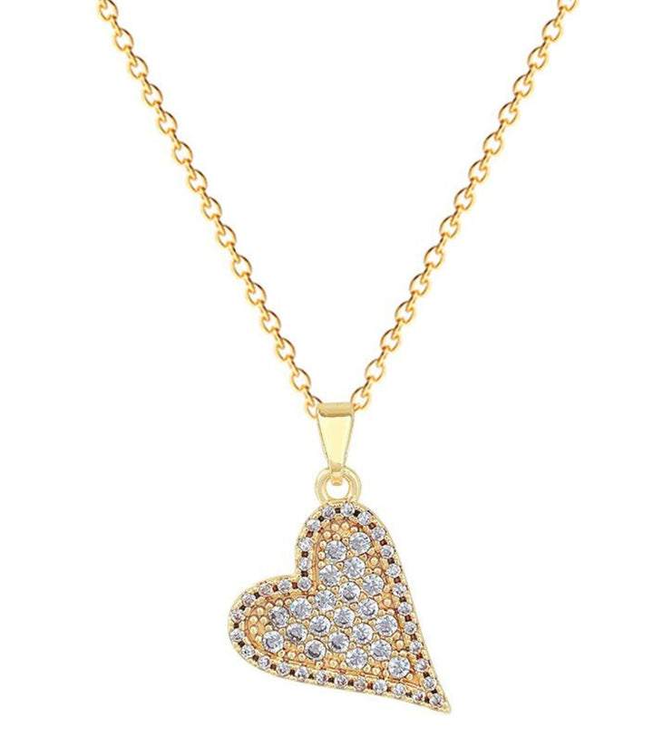 Collar corazón con zirconias
