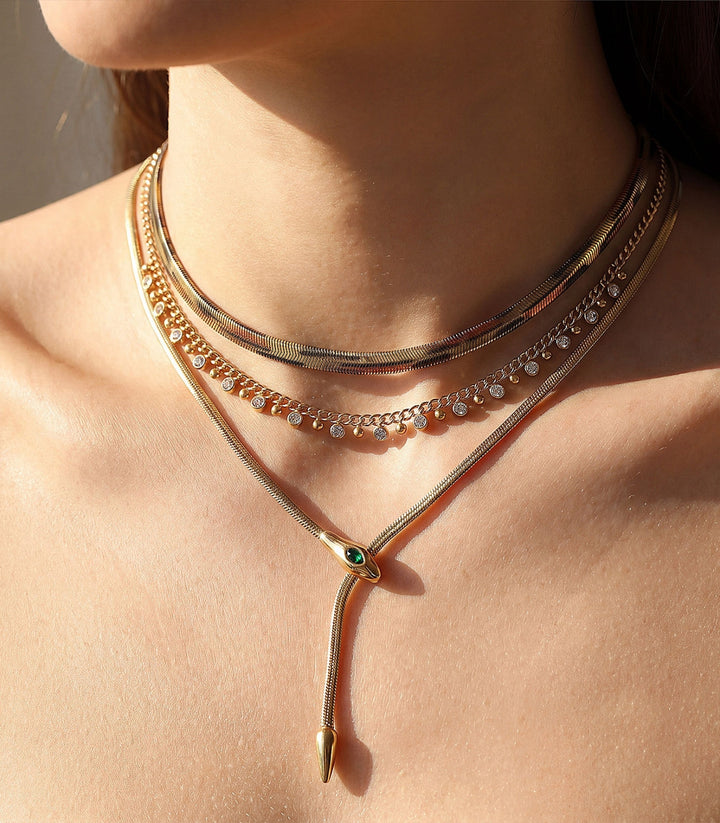Collar Green Snake Chain