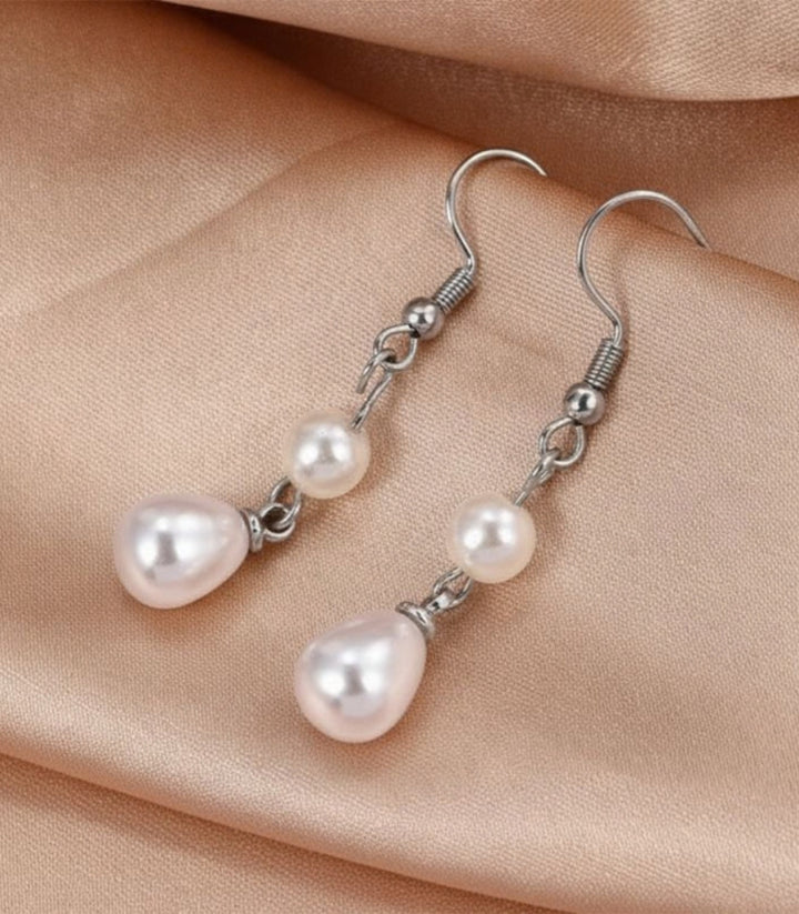 Aretes Plata Tassel Perlas