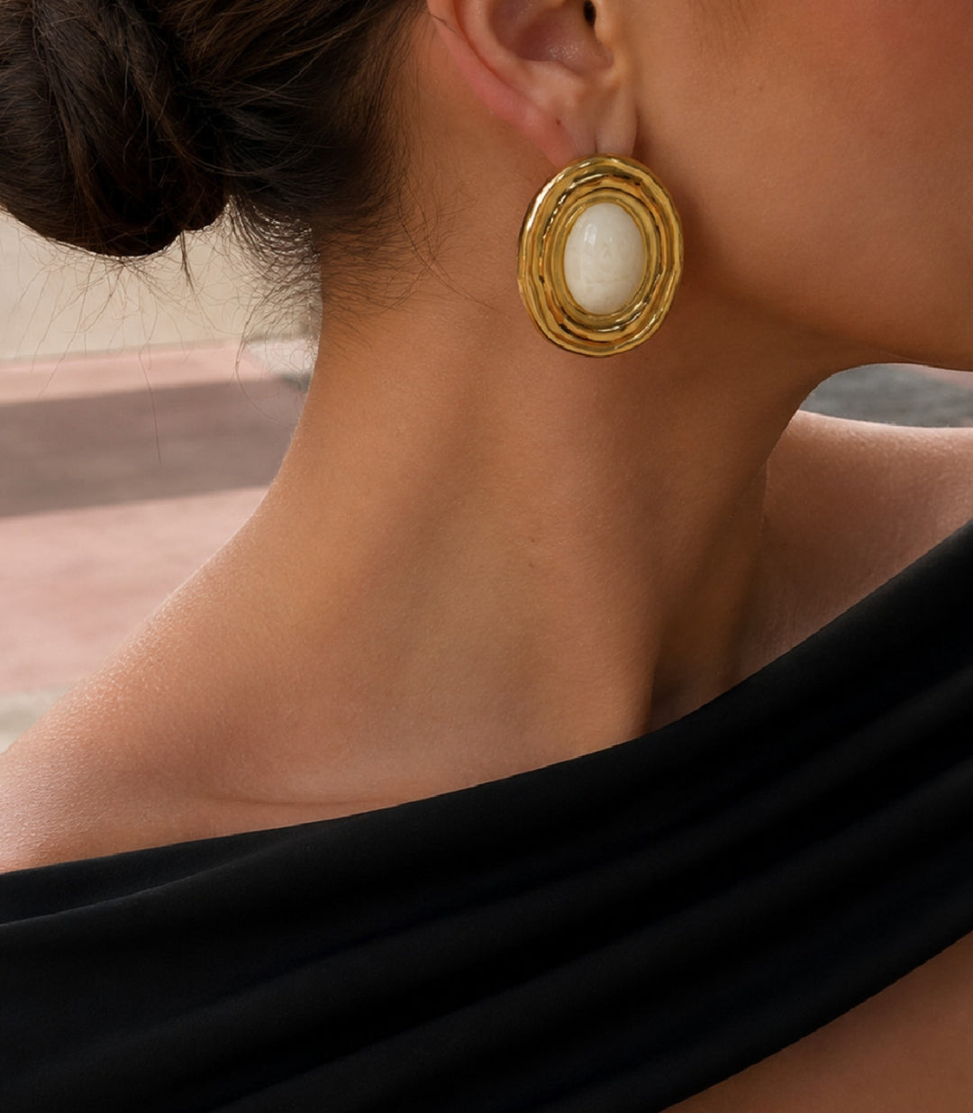 Aretes Maxi Ovalados 18K