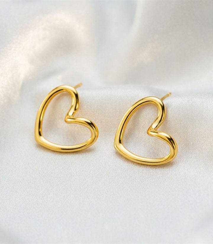Aretes Corazón Dorado