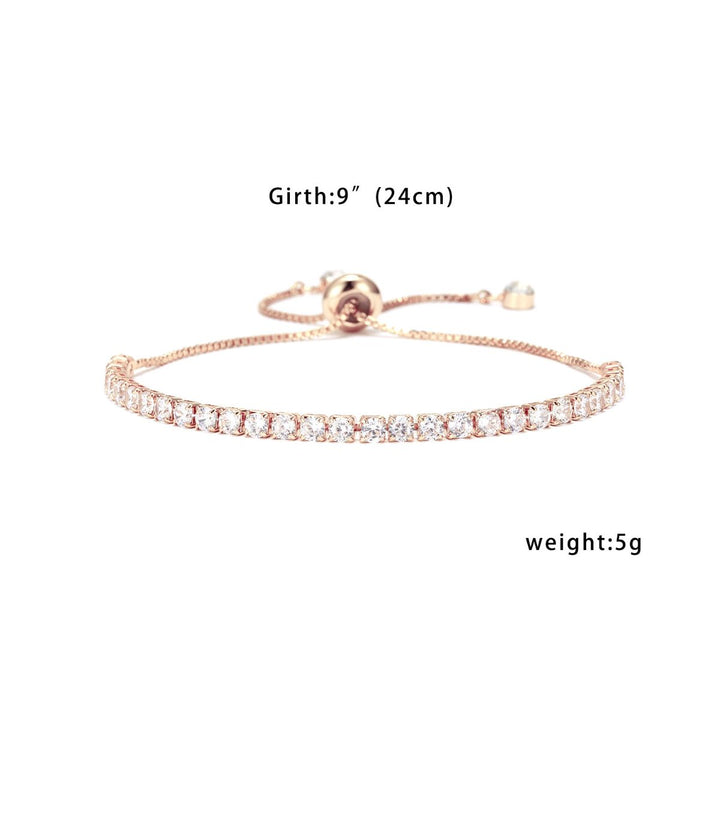 Brazalete Oro rosado Zirconias