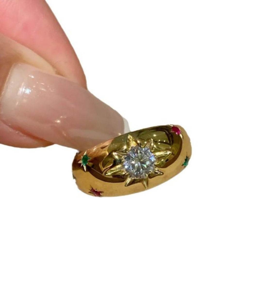 Anillo Estrella con Zirconias # 7