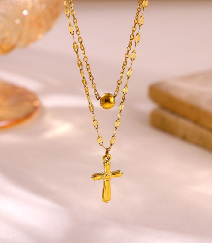 Collar Small Beads Cross
