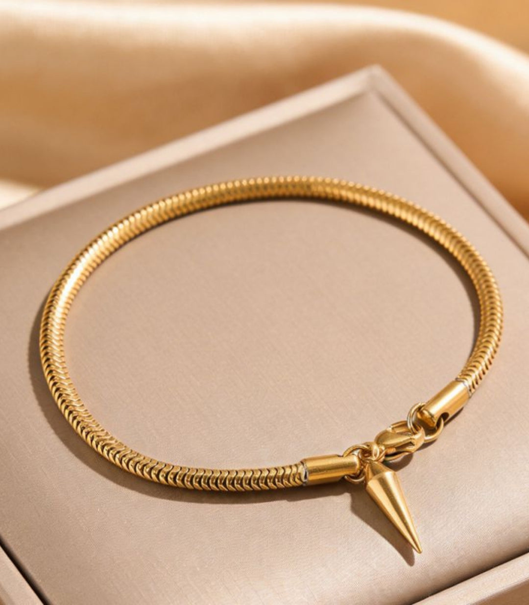 Brazalete Gold Snake Chain