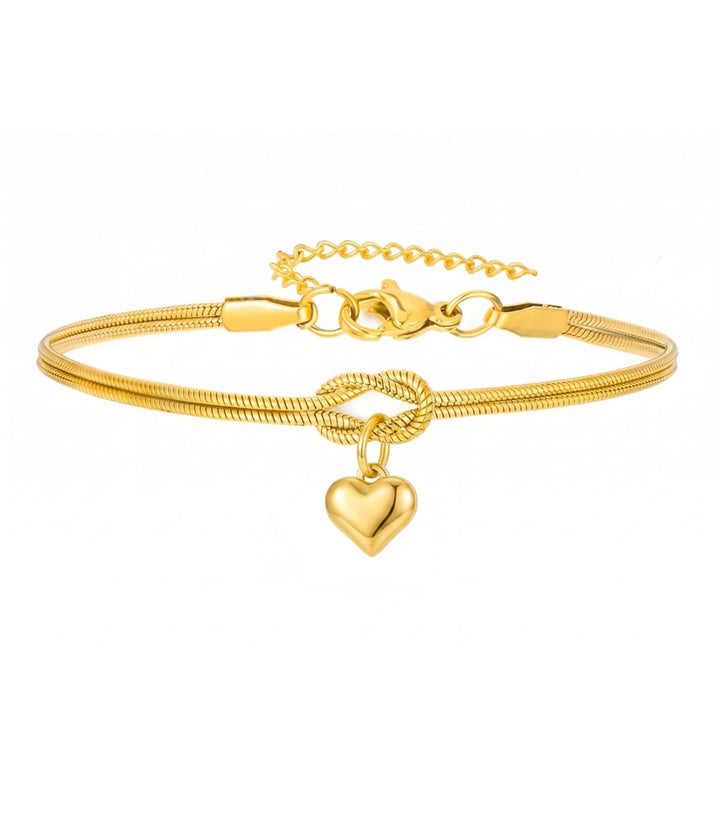 Brazalete Gold Love Knot Round