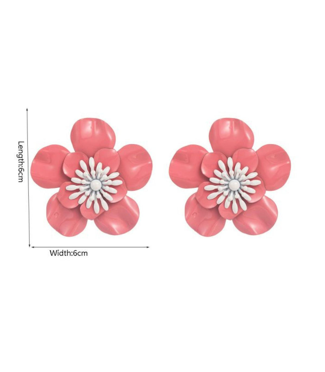 Aretes flor blanca