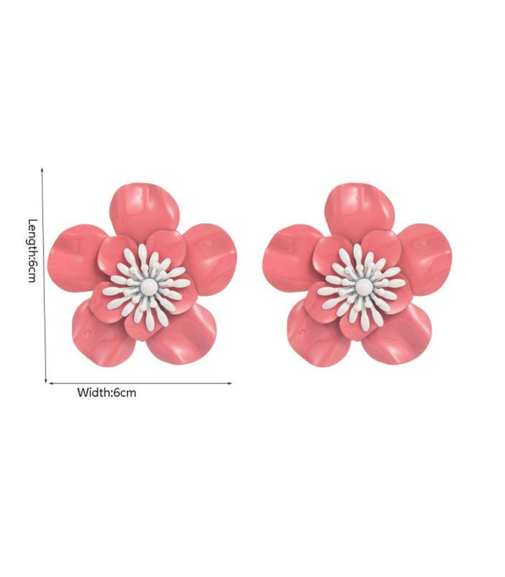 Aretes flor blanca