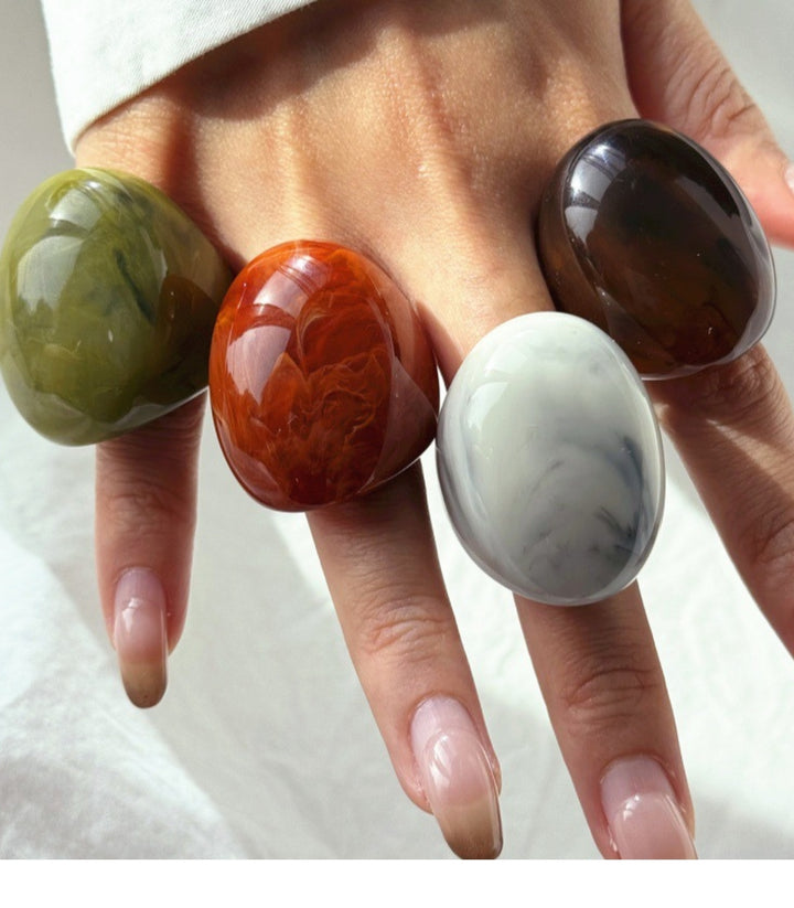 Anillo Resina Set 4 Tonos 7