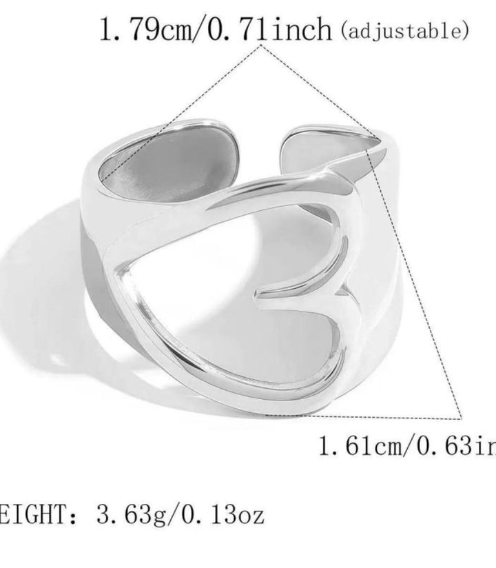 Anillo Plata Corazon Hueco
