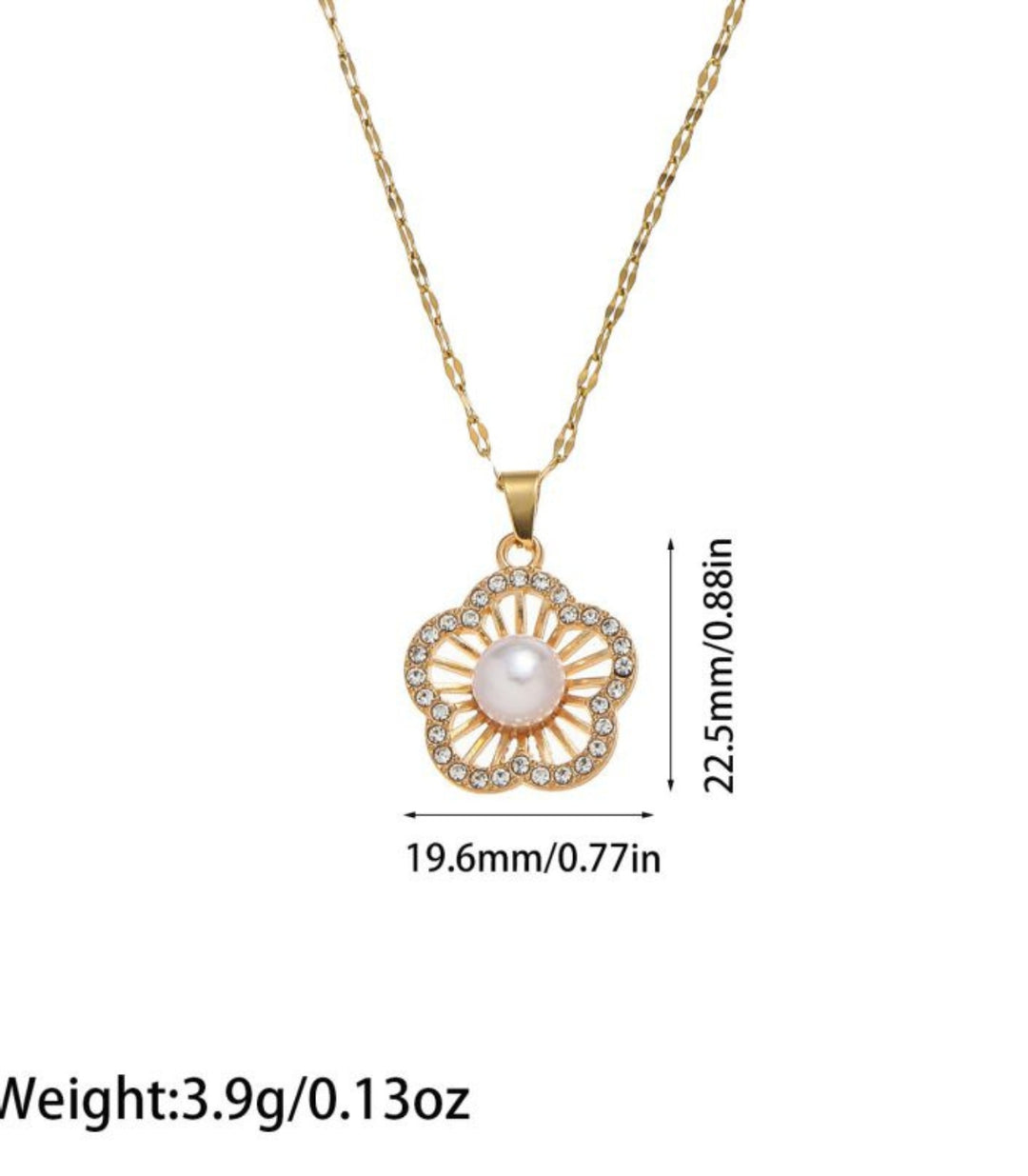 Collar Flor Perla